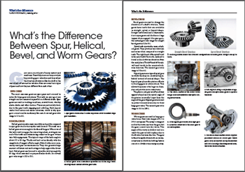What’s the Difference Between Spur, Helical, Bevel, and Worm Gears