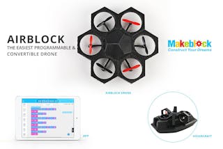 Airblock Indoor Programmable Drone and Hovercraft 