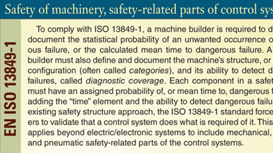 Meeting the new global safety standards Machine Design