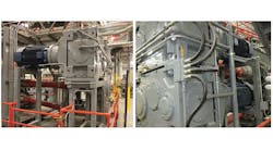 Stacking the drives three high with the fourth to the side presented various mounting issues. (All images courtesy of Legg) Stacking the drives three high with the fourth to the side presented various mounting issues. (All images courtesy of Legg)