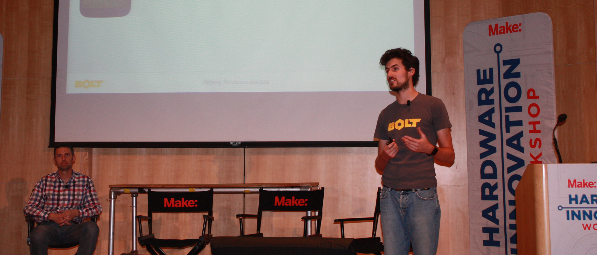 Ben Einstein of Bolt kicked off the workshop outlining the plan makers need to enact in order to bring their ideas into market