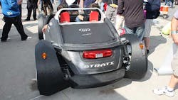 At Maker Faire 2014 held at the NY Hall of Science Local Motors showed off The Strati a vehicle that was entirely 3D printed minus the mechanical components At Maker Faire 2014 held at the NY Hall of Science Local Motors showed off The Strati a vehicle that was entirely 3D printed minus the mechanical components