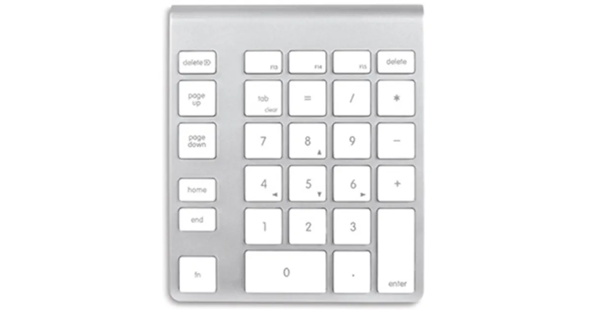 Wireless Aluminum Keypad for Use with Bluetooth Enabled Devices ...