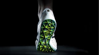 Designers at New Balance use 3D printing to give elite runners customized spike plates, the portion of the bottom of the shoe that uses spike patterns to give them more traction as they run.