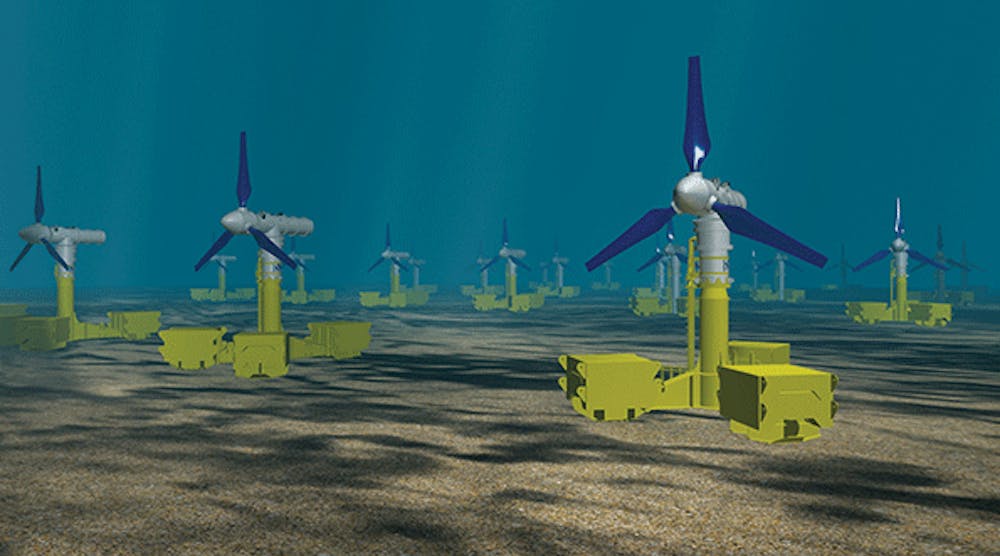 All of these systems were designed to operate as an array of turbines. Since the turbines are designed to be small in size, several of these turbines can be placed in an array for maximum energy capture. With several turbines operating as a system together, they can match the projected outputs of tidal-wave dam projects.