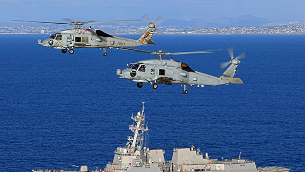 Lockheed Martin collaborated with Sikorsky to build the MH60 naval helicopter