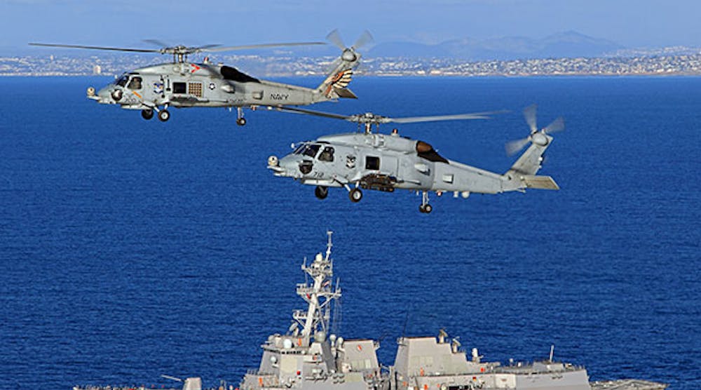Lockheed Martin collaborated with Sikorsky to build the MH-60 naval helicopter.