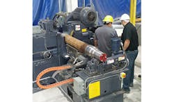 1 The Landis centerless grinding machine is retrofitted with a new Flexium CNC system from NUM 1 The Landis centerless grinding machine is retrofitted with a new Flexium CNC system from NUM