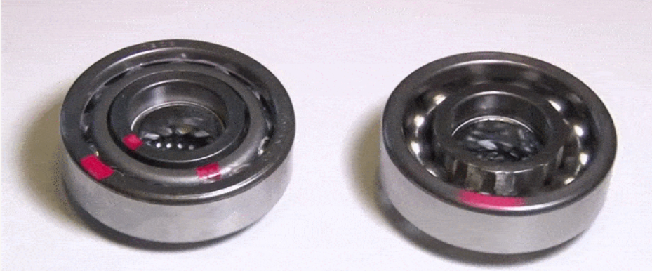 Coo Space39s ball bearing on right spins 10 times longer without lubrication than a traditional ball bearing on left