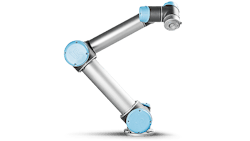 Th UR5 is rated with a 5kg payload and an operating radius of 850 mm Th UR5 is rated with a 5kg payload and an operating radius of 850 mm