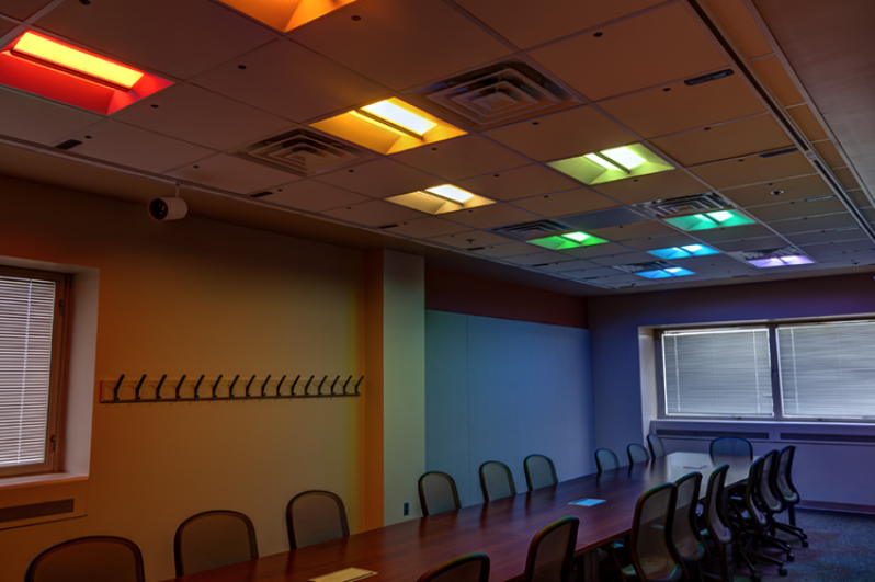 Smartlighting systems from the ERC can be finetuned to display a range of colors at different intensities and angles The new testbed the University of New Mexico Health Center will use such a system to study the effects of LED lighting on human behavior and mental health