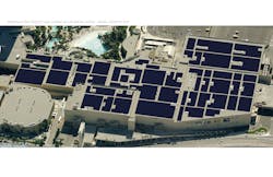 The second largest solar farm in the world comprises 27324 panels and spans 28 acres It supplies 26 of the Mandalay Bay Resort and Casinorsquos energy The second largest solar farm in the world comprises 27324 panels and spans 28 acres It supplies 26 of the Mandalay Bay Resort and Casinorsquos energy