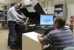 Mechanical engineer Jason Jeffers and Tek Ferguson use a mathematical approach to design better fixtures using less material Mechanical engineer Jason Jeffers and Tek Ferguson use a mathematical approach to design better fixtures using less material