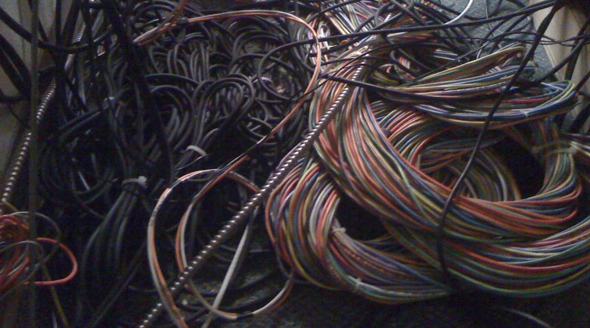 speaker wire mess