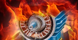 motor with flames motor with flames