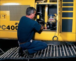 A member from Lincoln Lubrication SA's maintenance team checks the Quick Lube in a centrifugal machine. A member from Lincoln Lubrication SA's maintenance team checks the Quick Lube in a centrifugal machine.