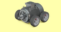 Motor on wheels Motor on wheels