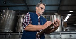 Man with checkboard Man with checkboard