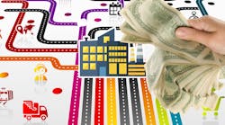 Abstract illustration with logistics infrastructure Abstract illustration with logistics infrastructure