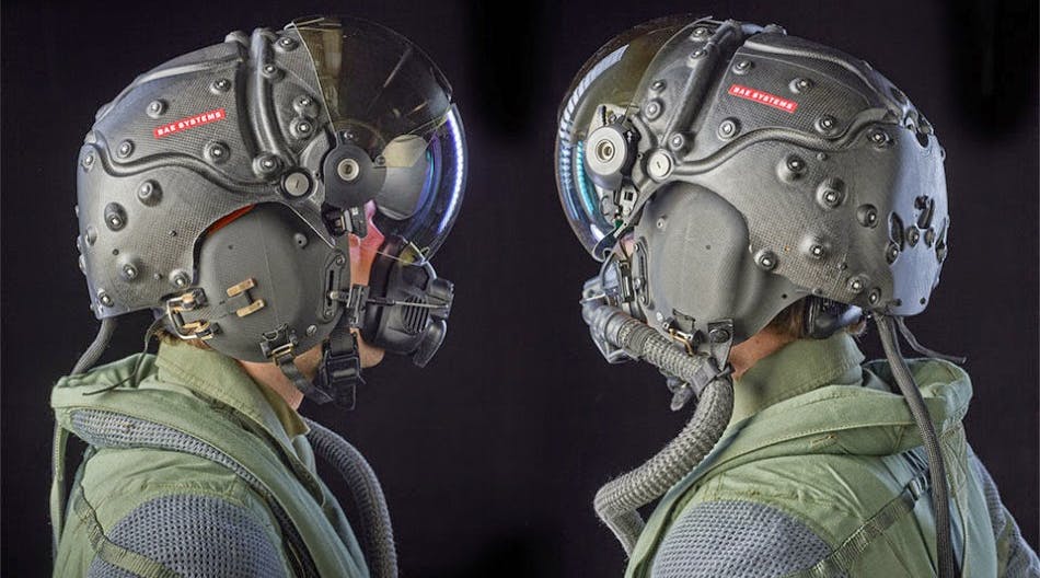 F-35 pilots are equipped with information-display head gear that will show targeting data, the status of the aircraft, and night-vision mode including visual and infrared views of the areas outside the aircraft.