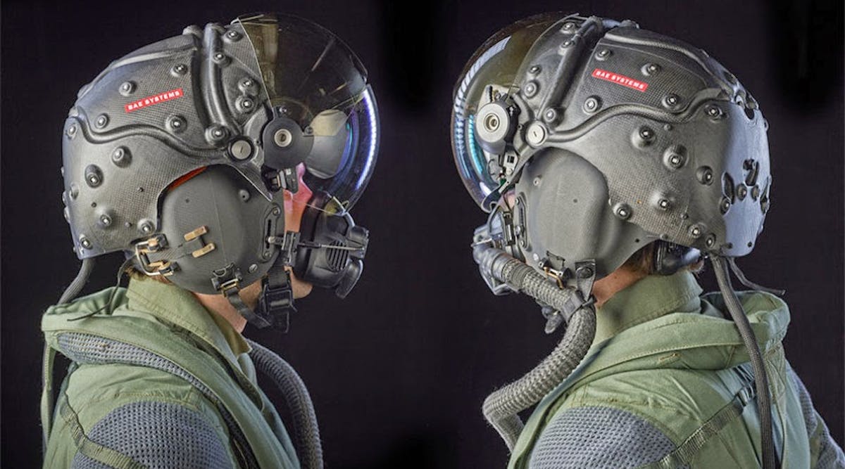 F-35 pilots are equipped with information-display head gear that will show targeting data, the status of the aircraft, and night-vision mode including visual and infrared views of the areas outside the aircraft.