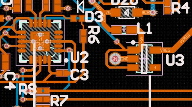 The diagram above is a typical PCB layout in Altium Circuitmaker software.