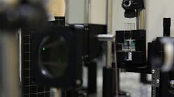 3D printing creates parts by overlapping three laser beams that define an object&rsquo;s geometry from three different directions, creating a hologram-like 3D image suspended in the vat of resin. The laser light, which is at a higher intensity where the beams intersect, is kept on for about 10 sec.&mdash;enough time to cure the object.