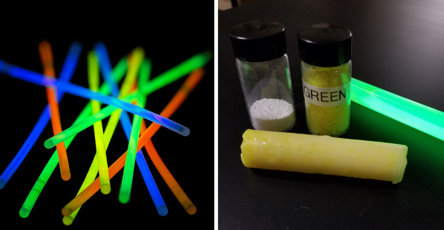 Glow sticks and 'crayons'