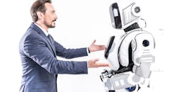 Robot and man Robot and man