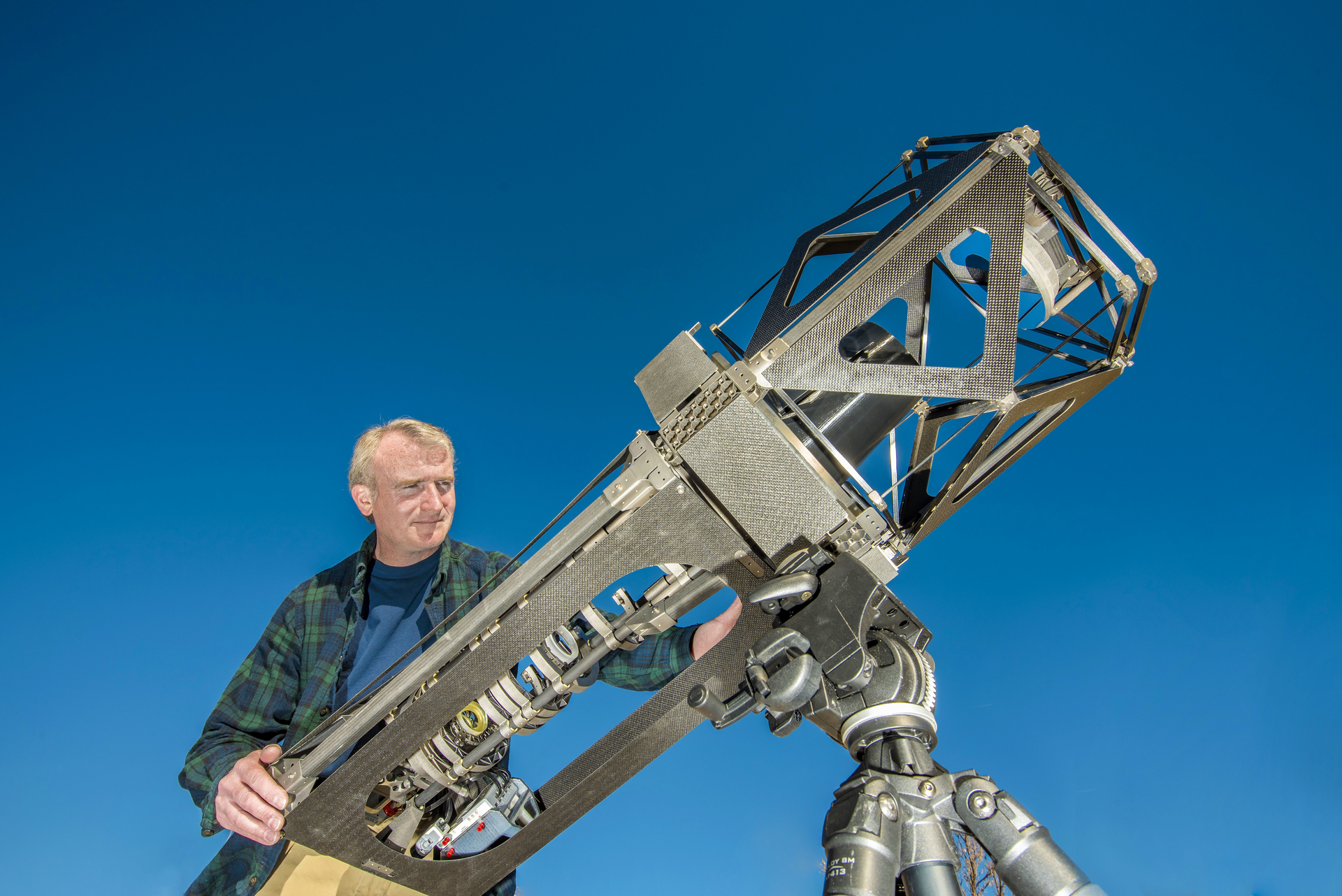 Ted Winrow and telescope