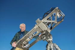 Ted Winrow and telescope Ted Winrow and telescope