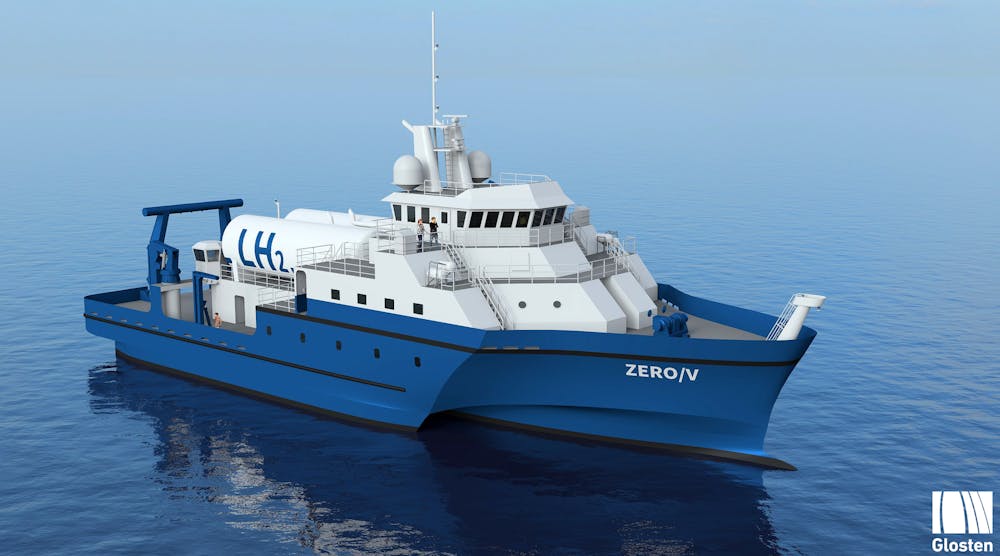 Here&rsquo;s a rendering of the Zero-V hydrogen-powered research vessel.