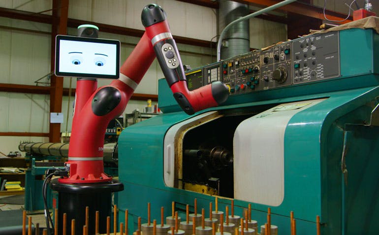 Rethink Robotics&rsquo; Sawyer collaborative robot helps manufacturers increase productivity and lower costs.