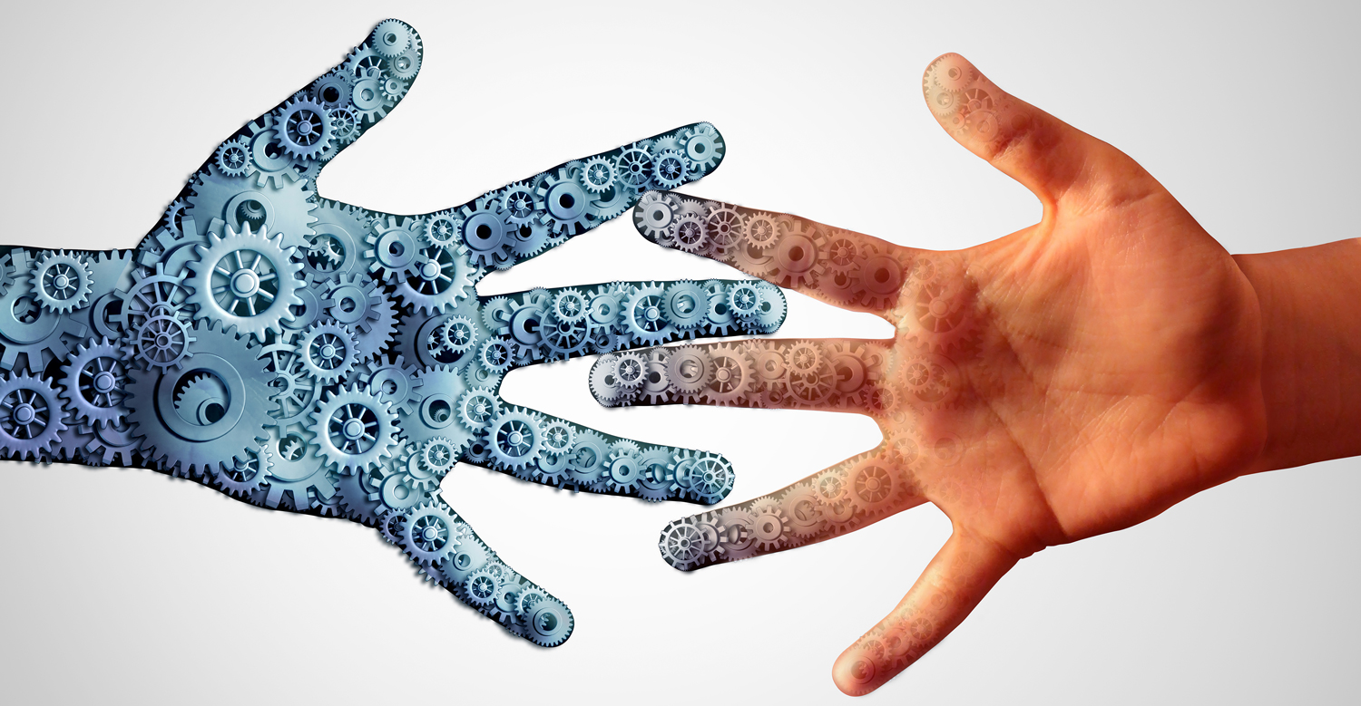 Robot and human hands