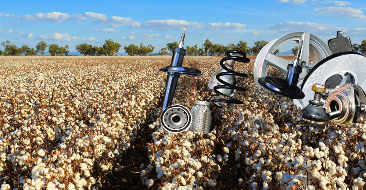 Cotton and car parts