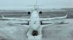 Iced-over plane