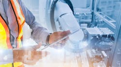 Plant worker with tablet Plant worker with tablet