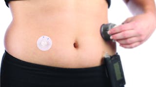 As medical wearables become more common, such as this glucose monitor to help people manage their diabetes, adhesives will be used to keep them in contact with the patients.