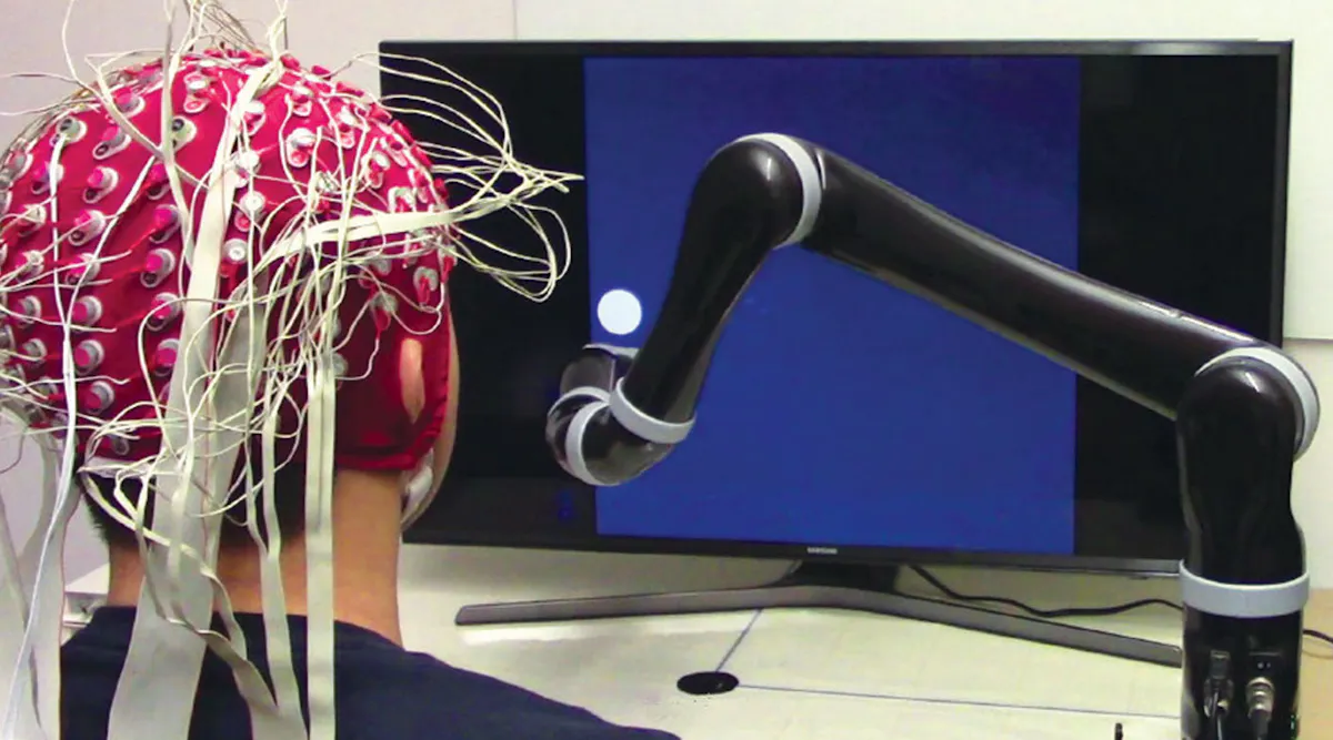 Hand Mind Controller Shake Hands with a Mind-Controlled Robotic Arm | Machine Design