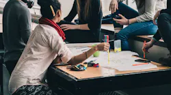 Students being mentored