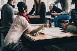 Students being mentored Students being mentored