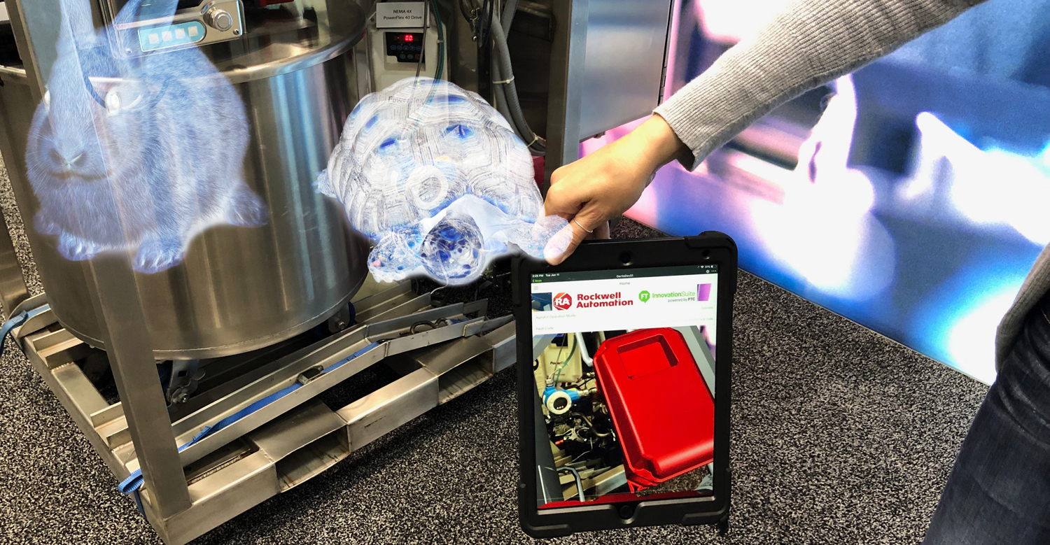 Tablet using augmented reality