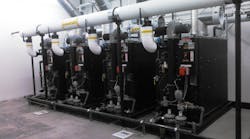 Modular systems from Parker Boiler provide improved performance as compared to one larger boiler, as with these four small boilers.
