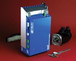 This TA330 linear drive from Trust Automation can serve in a variety of applications. It can drive a brushless motor using external sinusoidal commutation, use Hall Effect-sensor feedback for smooth internally commutated trapezoidal operation, or support one or two brush or voice-coil type motors. This TA330 linear drive from Trust Automation can serve in a variety of applications. It can drive a brushless motor using external sinusoidal commutation, use Hall Effect-sensor feedback for smooth internally commutated trapezoidal operation, or support one or two brush or voice-coil type motors.