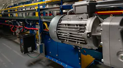 TEFC motor installed on a warehouse conveyor