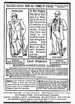 Professor Wilson's magnetic garments Professor Wilson's magnetic garments