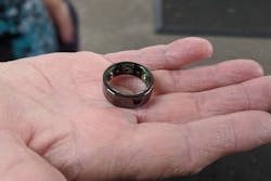 The Oura Ring tracker monitors an individual’s body temperature, breathing, heart rate and other vital signs. The Oura Ring tracker monitors an individual’s body temperature, breathing, heart rate and other vital signs.