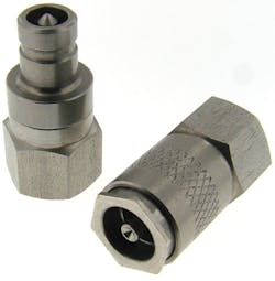 Each end of a double shut-off quick disconnect seals when disconnected. Each end of a double shut-off quick disconnect seals when disconnected.