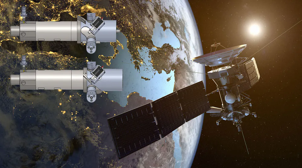 Satellite R Rocket First Restartable Rocket Motor to Maneuver Satellites in Space ...