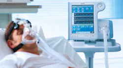 Patient treated with ventilator